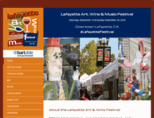 Tablet Screenshot of lafayettefestival.com